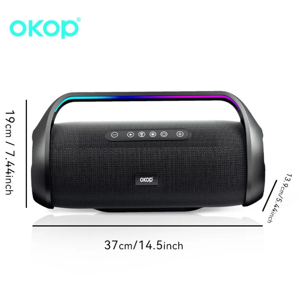 OKOP 40W Portable Wireless Speaker with Handle & RGB Lights