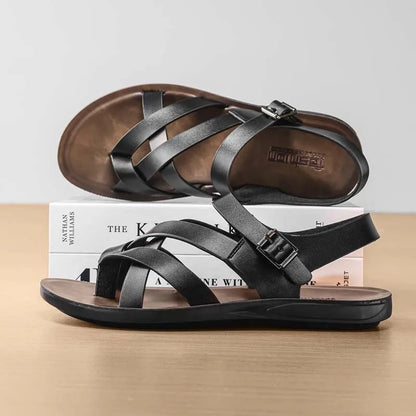 Men's Classic Gladiator Buckle Strap Roman Sandals