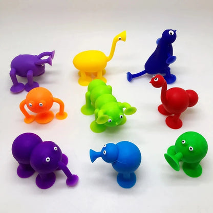 Soft Silicone Building Blocks Suction Toy Animal Shapes