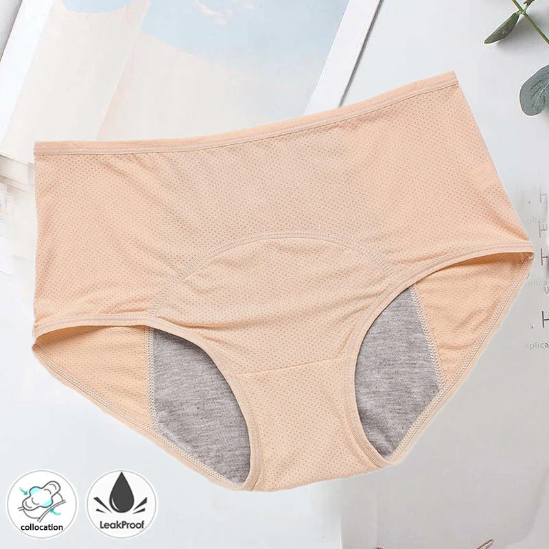 Women's Plus Size Period Underwear, Leak-Proof Menstrual & Postpartum Briefs (2, 3, or 5 Pack)