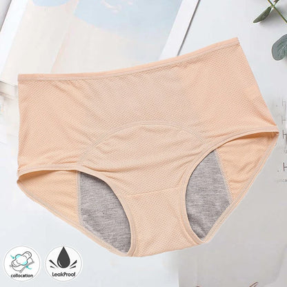 Women's Plus Size Period Underwear, Leak-Proof Menstrual & Postpartum Briefs (2, 3, or 5 Pack)