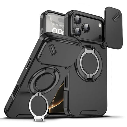 Heavy Duty Rugged Armor Magnetic Bracket Case For iPhone