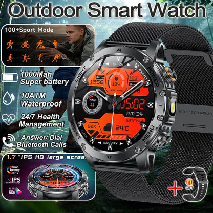 Military Smart Watch 1000Mah Battery