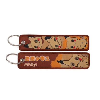 Japanese Anime Embroidered Fob Jet Tag Keychain