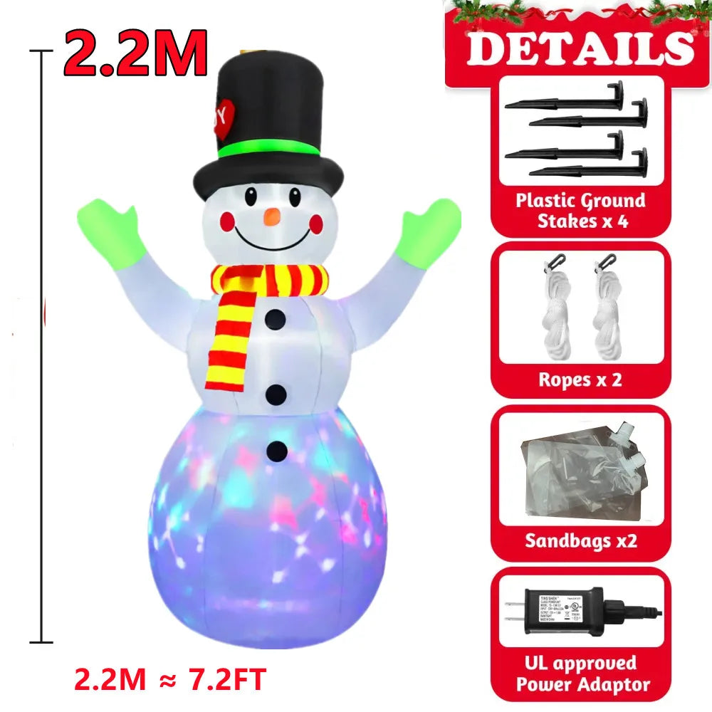 Inflatable Christmas Decorations with Built-in LED Lights