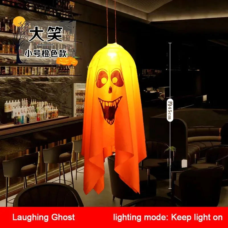 Hanging LED Light-Up Ghost Halloween Decoration