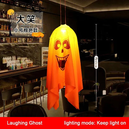 Hanging LED Light-Up Ghost Halloween Decoration
