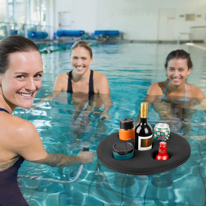 Floating 5-Hole Drink Holder & Ice Tray for Pool & Hot Tub