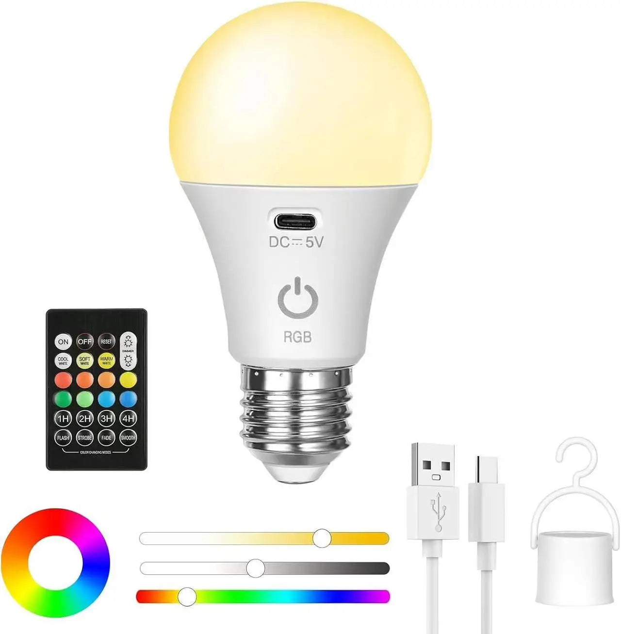 Rechargeable E27 LED Emergency Light Bulb with Remote Control