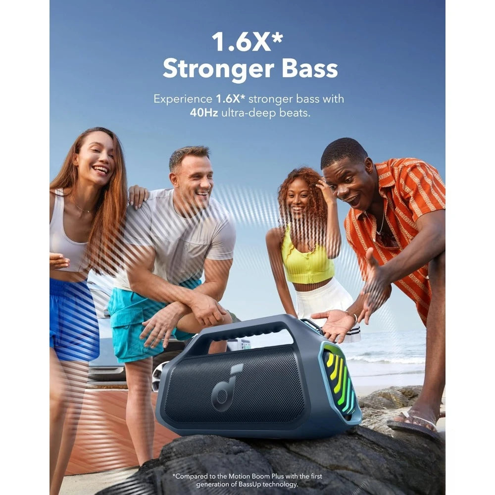 140W Outdoor Bluetooth Speaker with RGB Lights & BassUp 2.0
