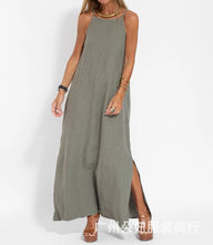 Cotton Side Split Long Summer Dress