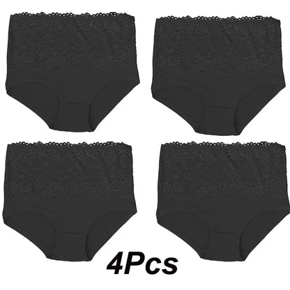 4Pcs Floral Crochet Briefs
