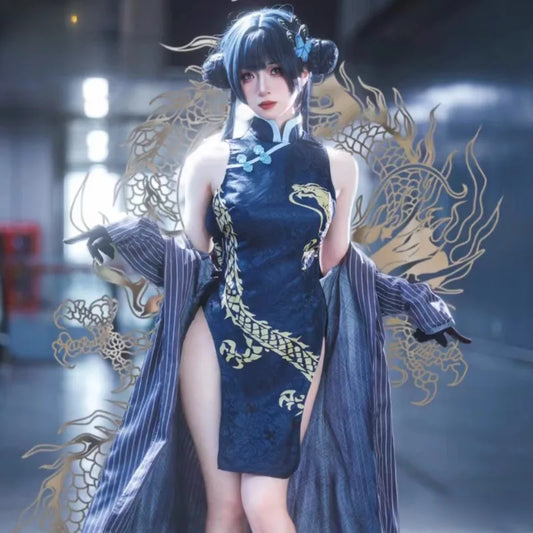 Women's Blue Archive Kisaki Cosplay Cheongsam Qipao Set
