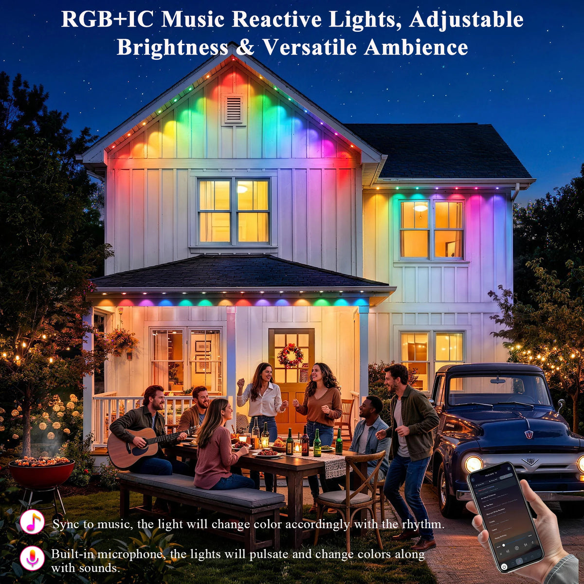 AILBTON 400FT Permanent Outdoor RGBIC Smart Eave Lights