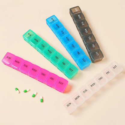 Weekly 7-Day Portable Travel Pill Organizer