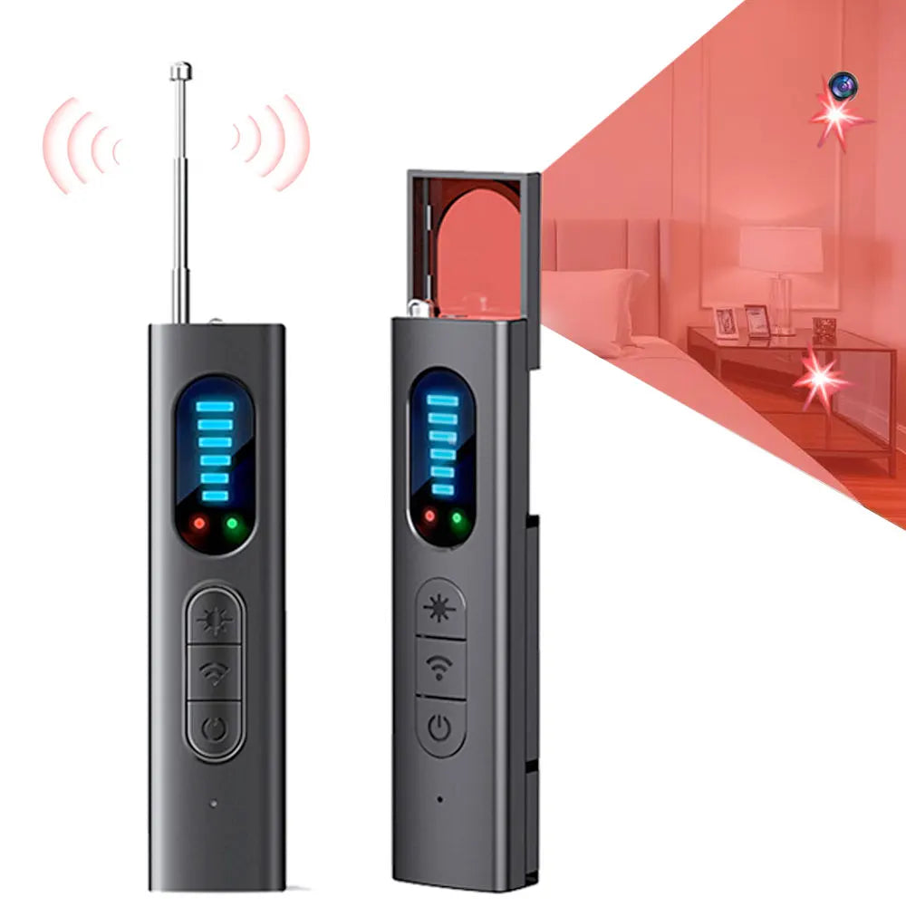Anti-Spy Hidden Camera & Bug Detector – Portable RF Signal Scanner & Infrared GPS Tracker Finder