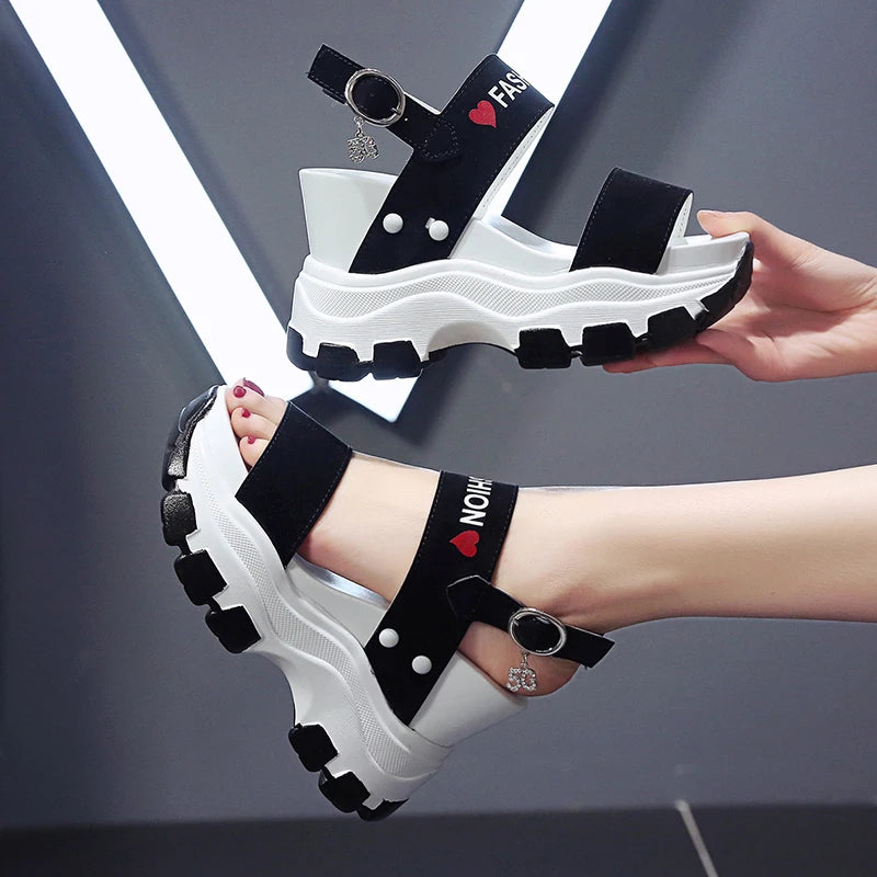 Moipheng Women's Chunky Platform Wedge Sandals