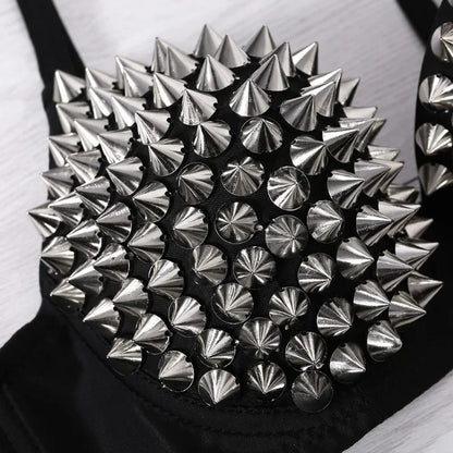 Women's Wireless Push-Up Plunge Sequined Bra