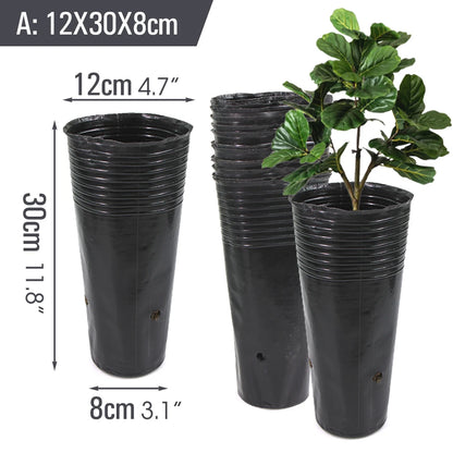 Tall Plastic Deep Nursery Tree Pots with Drainage Holes