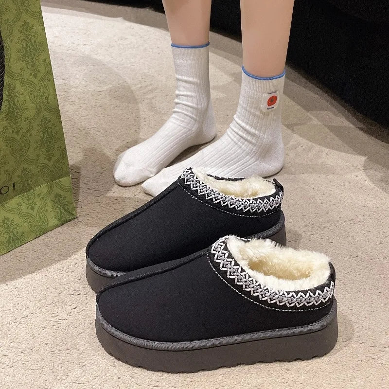 Women's Winter Warm Cashmere Snow Boots & Plush Slippers