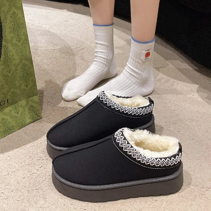 Women's Winter Warm Cashmere Snow Boots & Plush Slippers