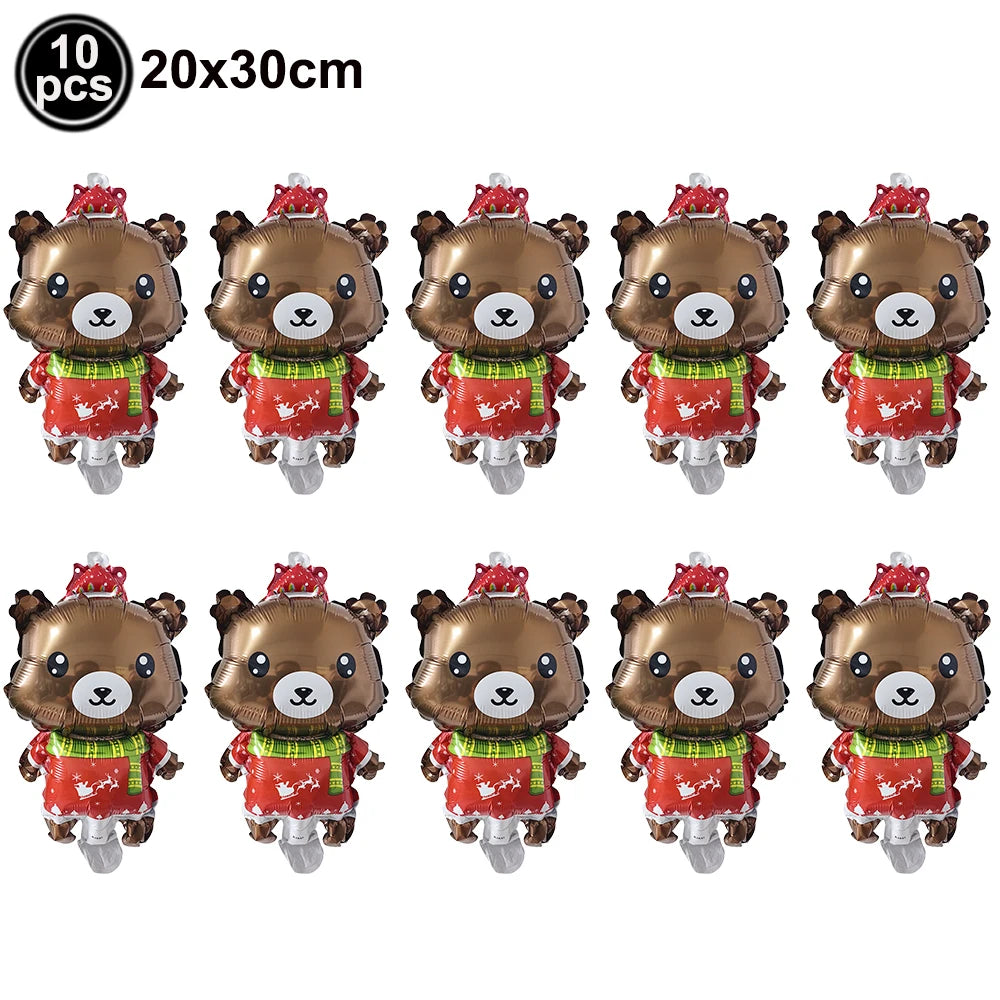 Standing Santa Claus Christmas Foil Balloon Decoration