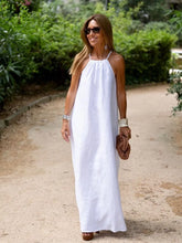 Cotton Simple Style Sleeveless Summer Dress
