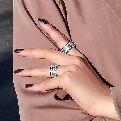 Huitan Modern Cubic Zirconia Ring