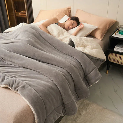 Plush Thick Double Layer Fleece Blanket
