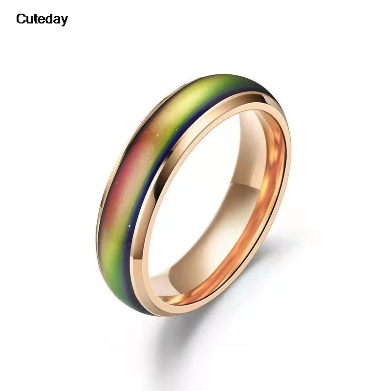 Stainless Steel Color Changing Mood Ring