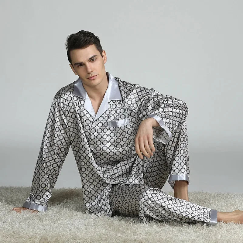 Satin  Cozy Soft Long Sleeve Pajama Set