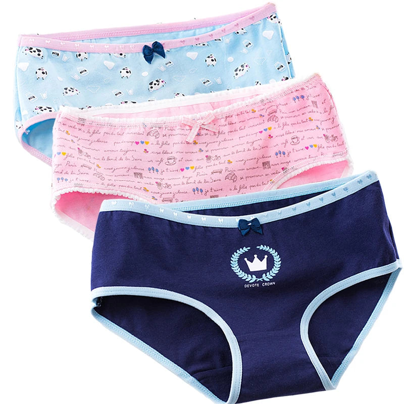 3Pcs Cotton Seamless Panties
