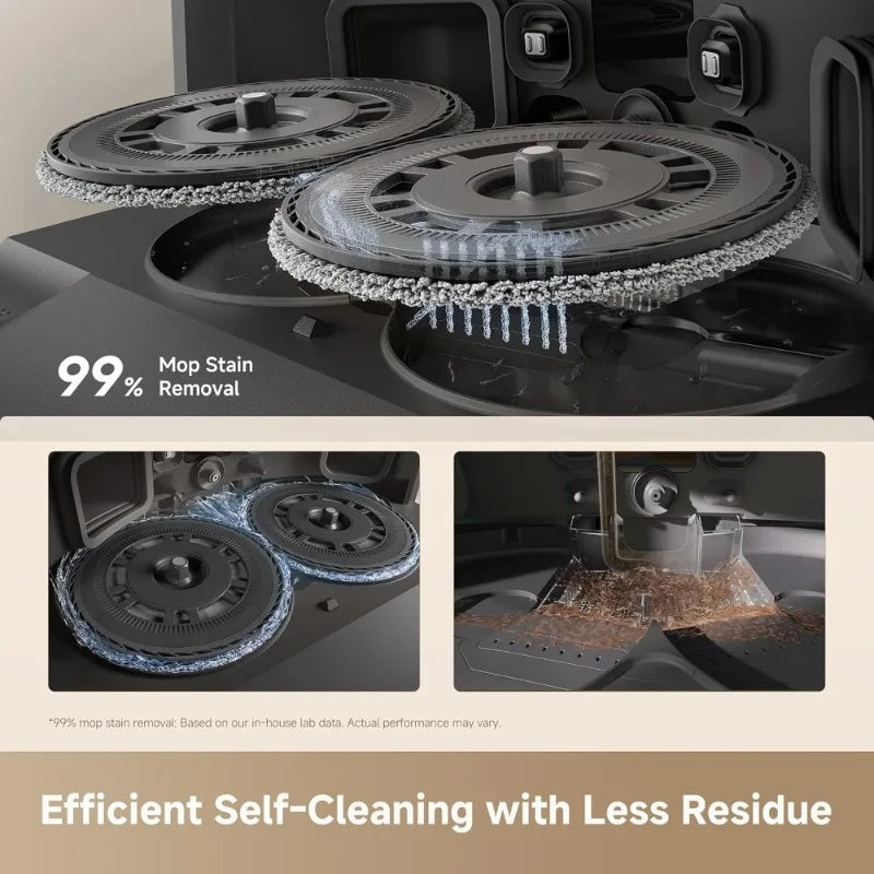 Self-Emptying Robot Vacuum & Mop with 25000Pa Suction & Extendable Side Brush