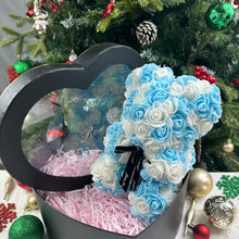 25cm Artificial Teddy Rose Flower Bear with Box
