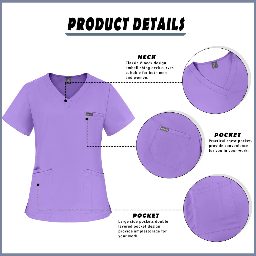 Bioscrubs Women's Ultra-Soft Medical Scrubs Set (Top & Pants)