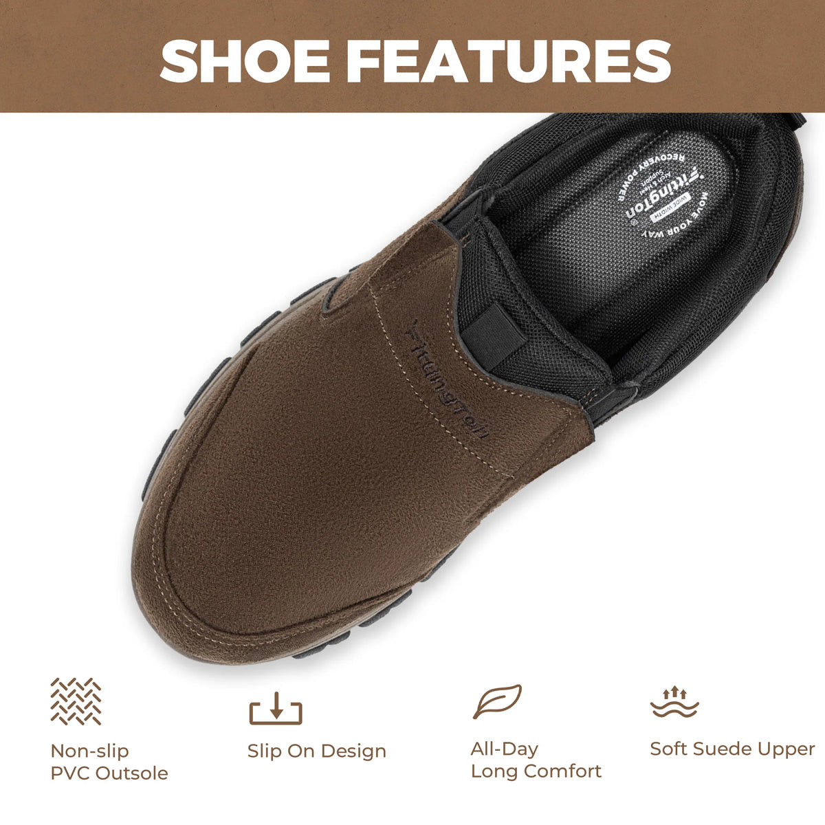 Fittington Men's StriderX Outdoor Slip-On Loafers