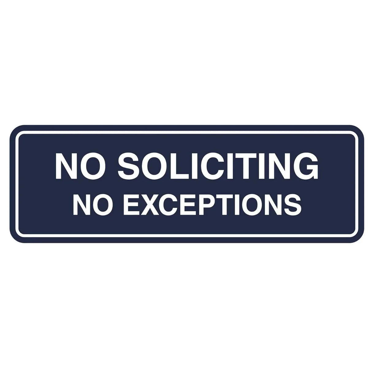 No Soliciting Vintage Metal Aluminum Sign