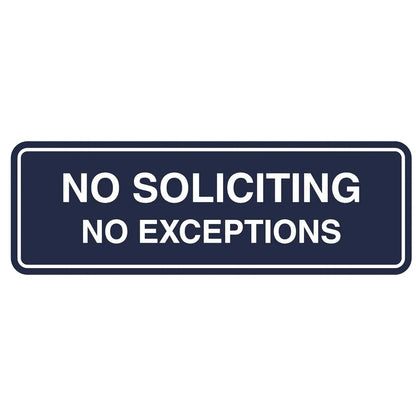 No Soliciting Vintage Metal Aluminum Sign