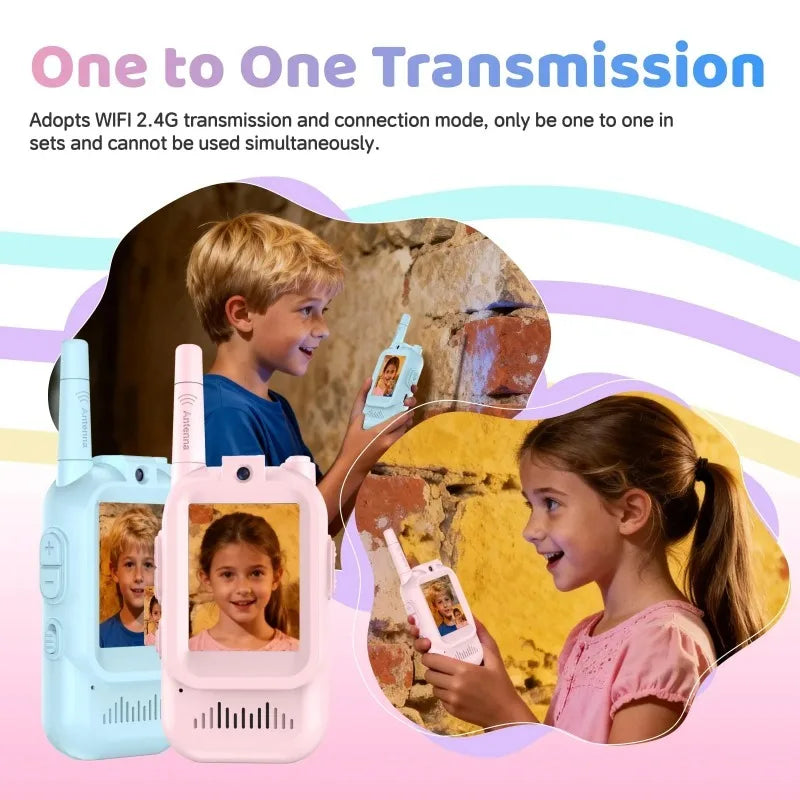 Kids Rechargeable Video Walkie Talkies (2-Pack)