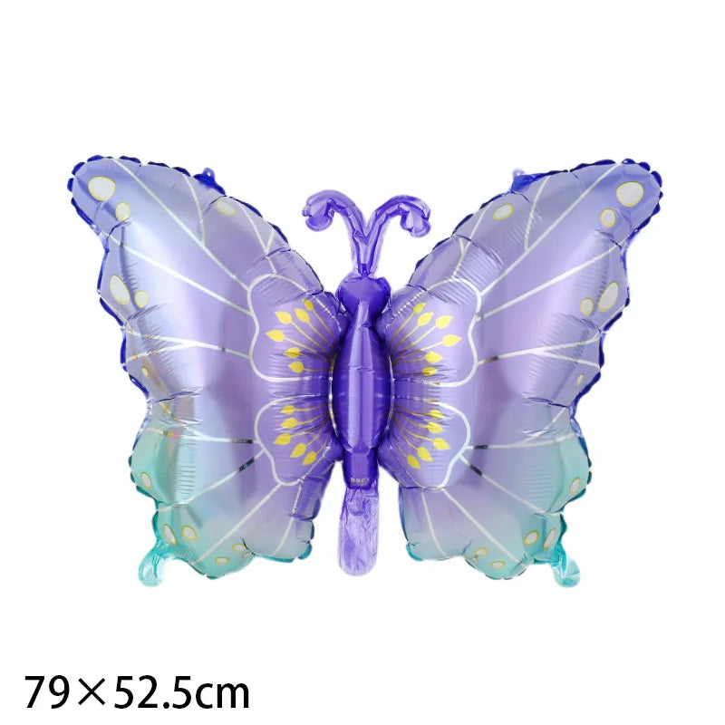 Large Butterfly Aluminum Foil Balloon - Party Decor & Photo Prop