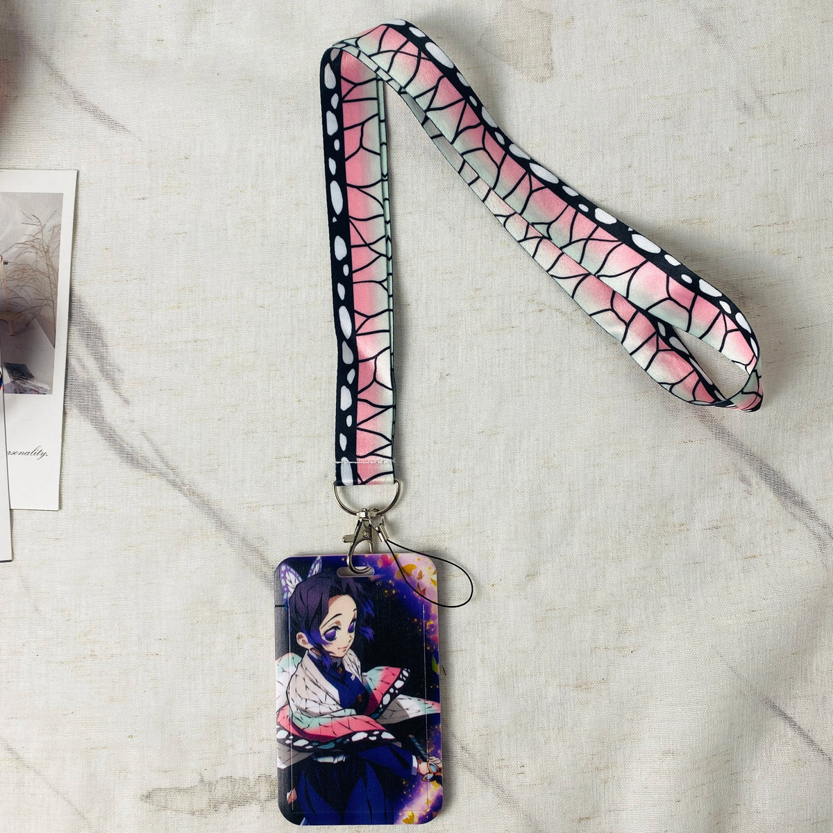 Anime Character Lanyard with ID Card Holder & Keychain