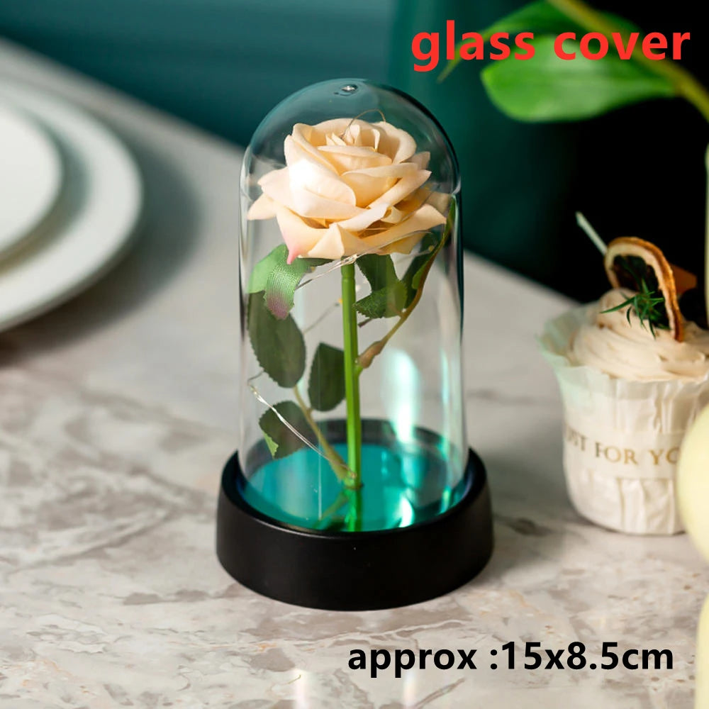 LED Galaxy Three Rose Artificial Flowers Gift without Battery