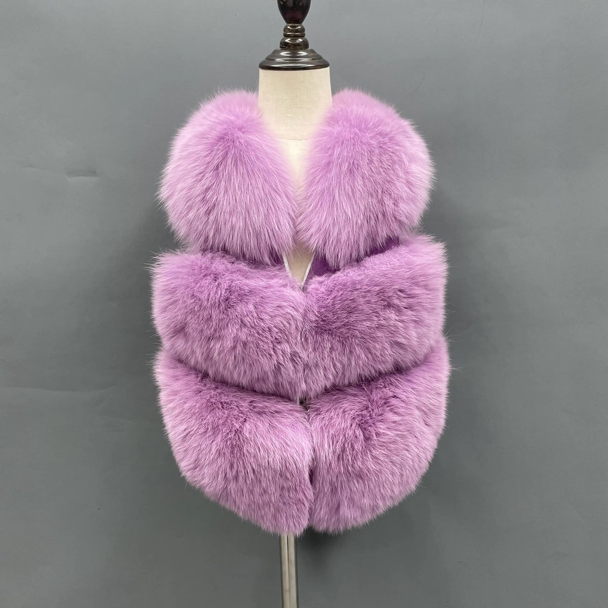 Girls' Genuine Fox Fur Vest - High-End Winter Gilet