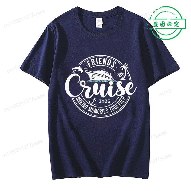 Women’s Cruise Squad 2026 Graphic T-Shirt – Casual Short Sleeve Vacation Tee