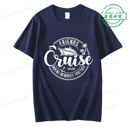 Women’s Cruise Squad 2026 Graphic T-Shirt – Casual Short Sleeve Vacation Tee