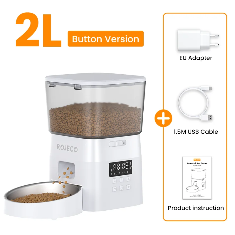 ROJECO Automatic Pet Feeder Smart Control