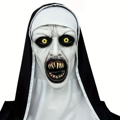 Frightening Nun Cosplay Horror Latex Mask