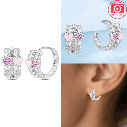 925 Sterling Silver Dancing Bee Hoop Earrings – Cute Enamel Zircon Jewelry