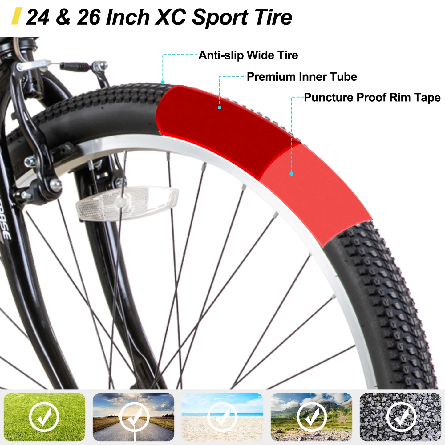 Hiland 21 Speed High-Carbon Steel Frame