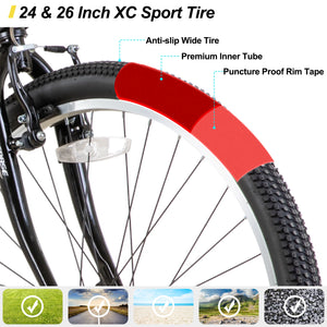 Hiland 21 Speed High-Carbon Steel Frame
